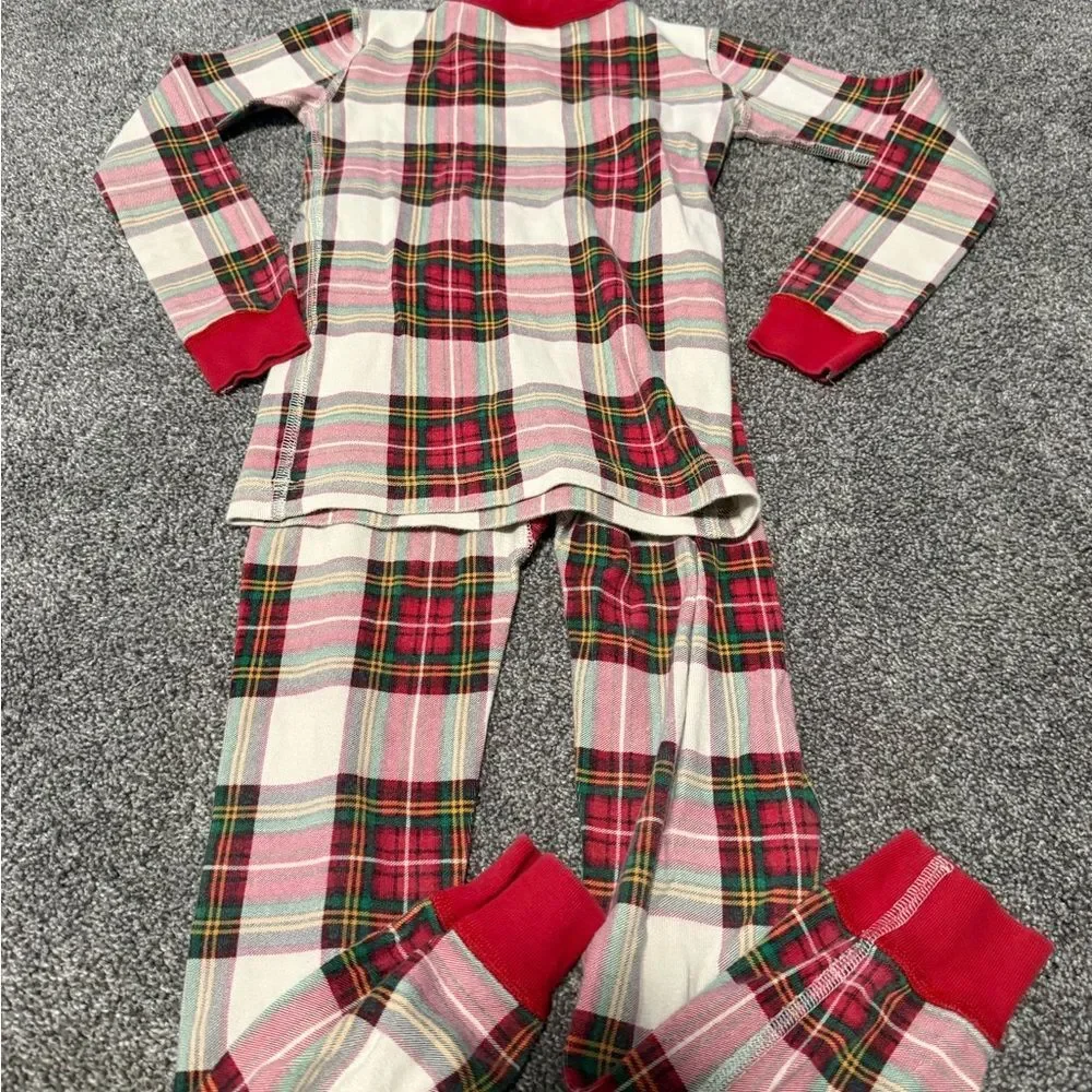 Hanna Andersson Red Plaid Pajamas Sz 120cm